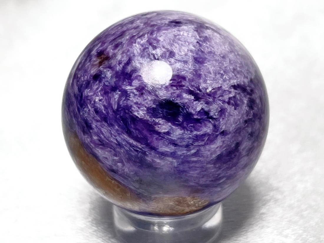 チャロアイト丸玉 NO24-907 ロシア産 チャロアイト 28mm 丸玉 / Charoite