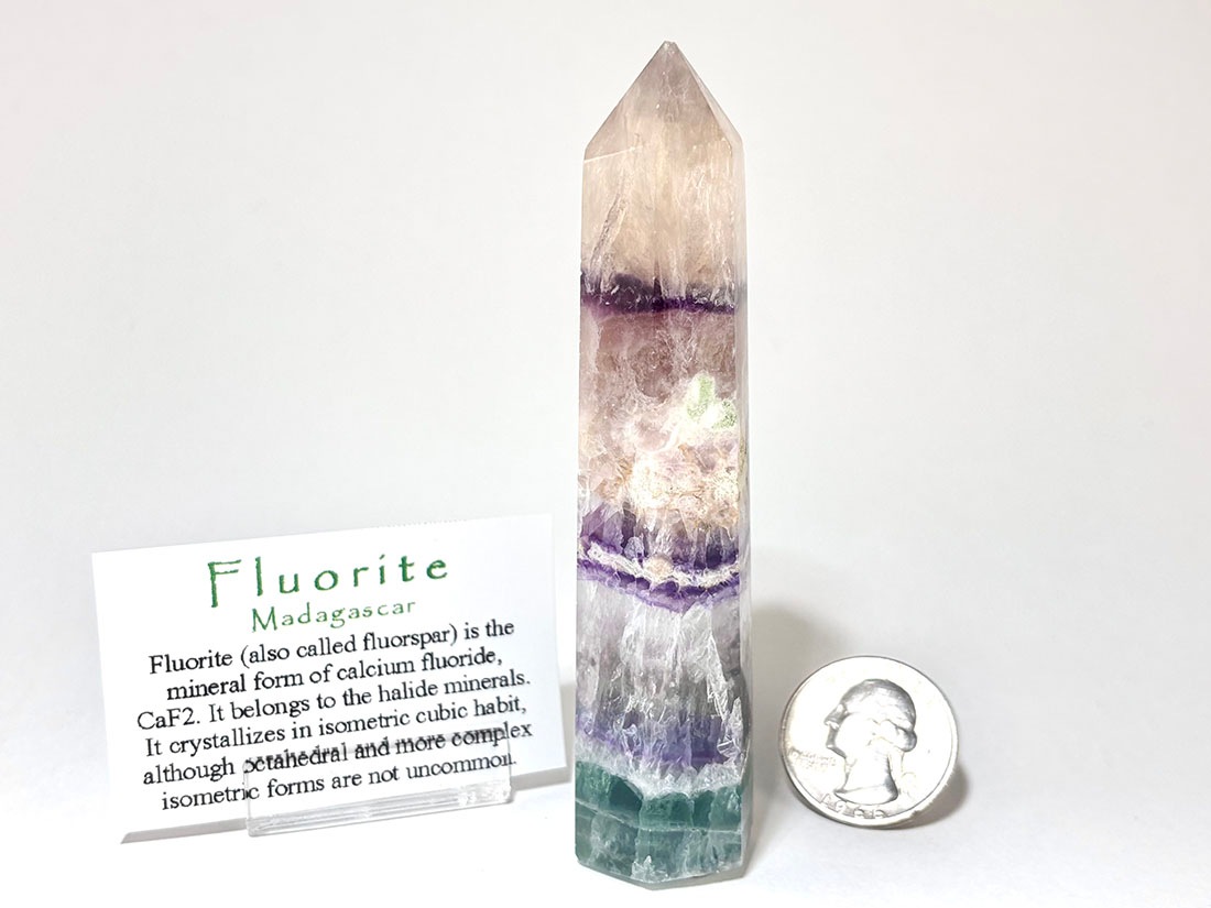 フローライト!ホタル石!あれ、これめちゃ綺麗! マダガスカル産 フローライト ポイント型ポリッシュ / Fluorite