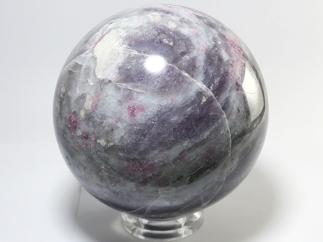 ピンクトルマリンinレピドライト120mm丸玉