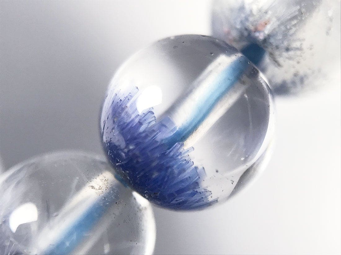 ［新品］デュモルチェライトインクォーツ 6ミリブレスレット デュモルチェライトinクォーツ 6mmブレスレット