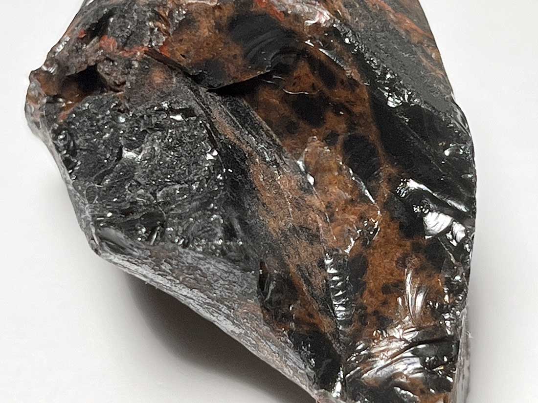 北海道白滝村(旧)産 黒曜石(花十勝/紅十勝石)