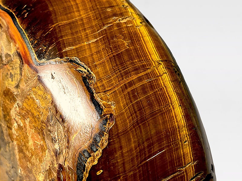 特大！アフリカ産巨石天然アイアンタイガーアイ原石1325g［鉄虎目石