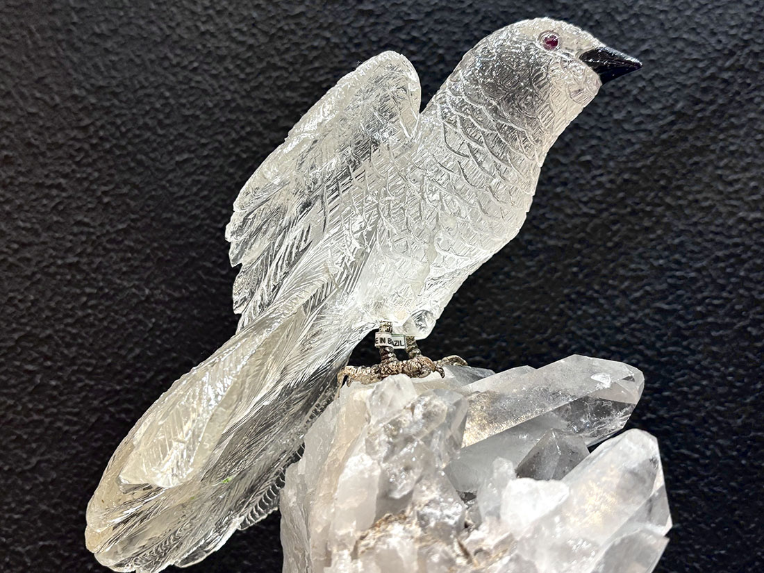 ブラジル産 水晶 鳥彫刻 / Quartz