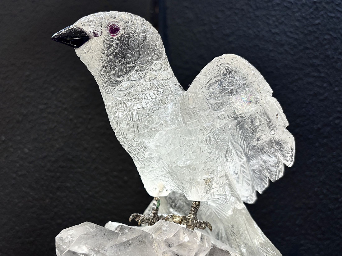 ブラジル産 水晶 鳥彫刻 / Quartz