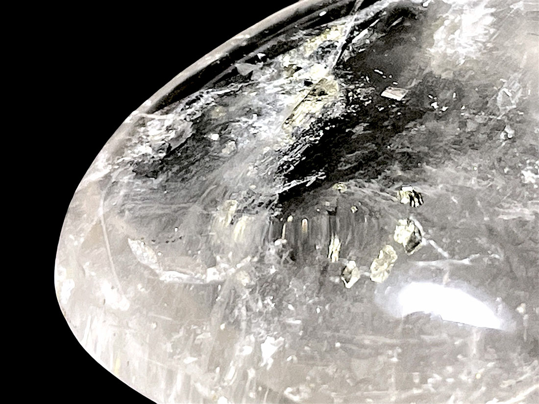 マーカサイトinクォーツ タンブル / Marcasite in Quartz