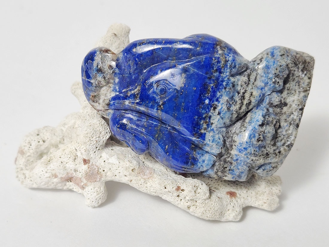 ラピスラズリ　イルカ ラピスラズリ イルカ彫刻