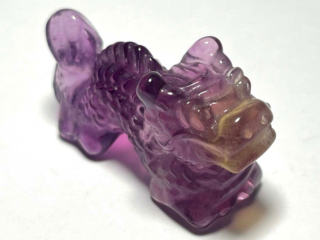 フローライト アニマル彫刻 ドラゴン