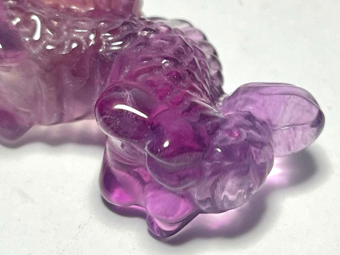 フローライト アニマル彫刻 ドラゴン