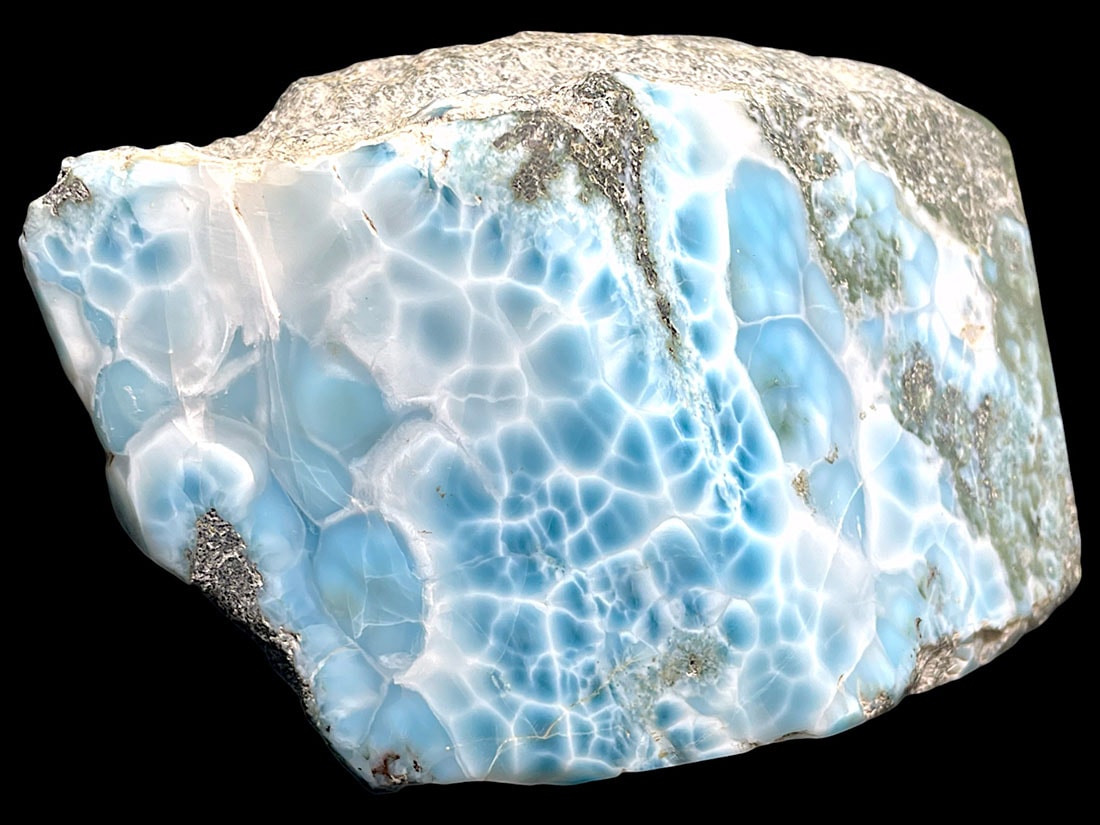 最終値下げ沼-⑲【高品質 蒼海紋 ラリマー ハート】 高品質++]ドミニカ共和国産ラリマールース（ハート型） - 埼玉県