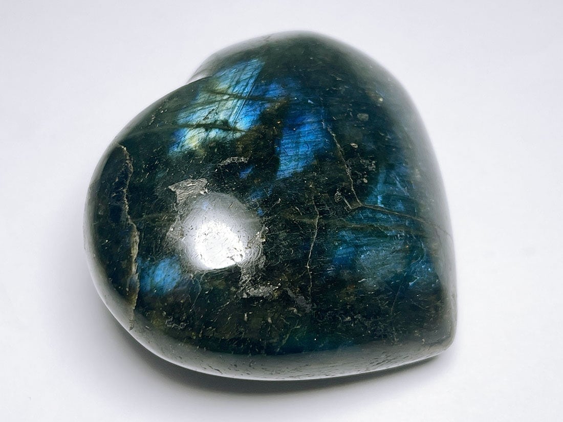 ラブラドライト　マダガスカル産 マダガスカル産ラブラドライト ハート