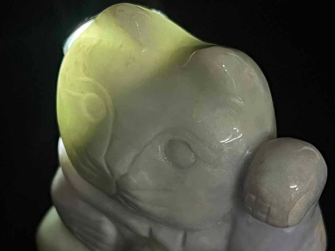 ミャンマー産 翡翠 招き猫