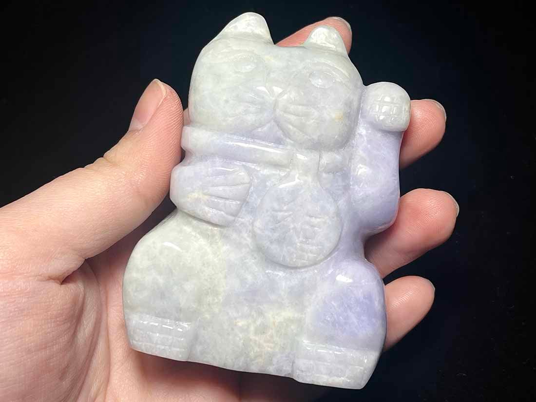 やや難あり】ミャンマー産本翡翠の彫刻(蟹) やや難あり
