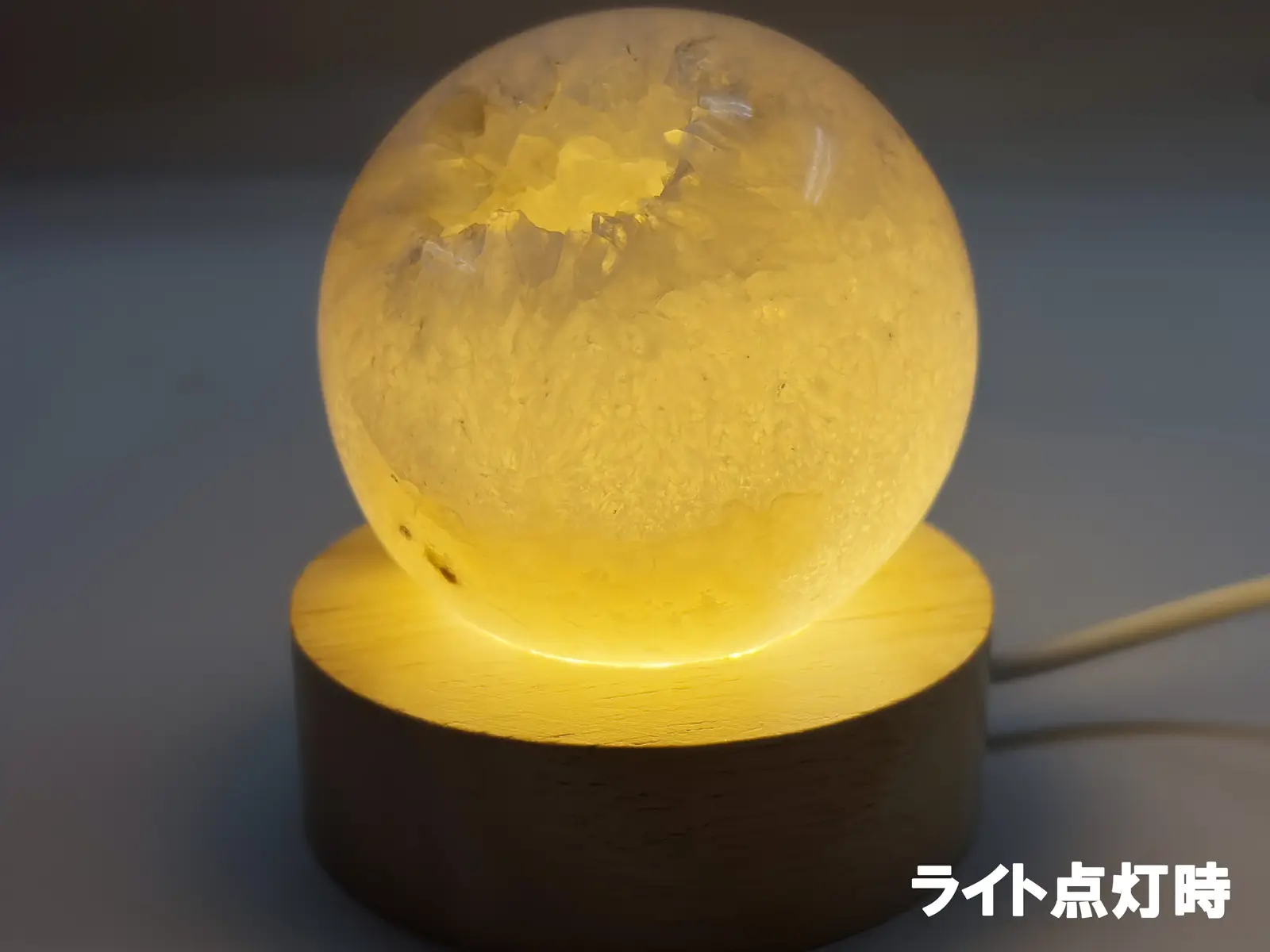 LEDライト付き木製台座Sサイズ 電球色 5個セットアソート