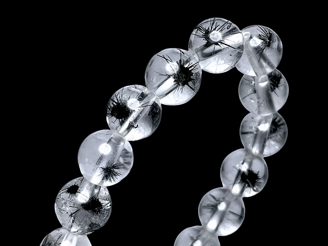 アクチノライトブレスレット アクチノライトインクォーツ ブレスレット 10mm #RA022