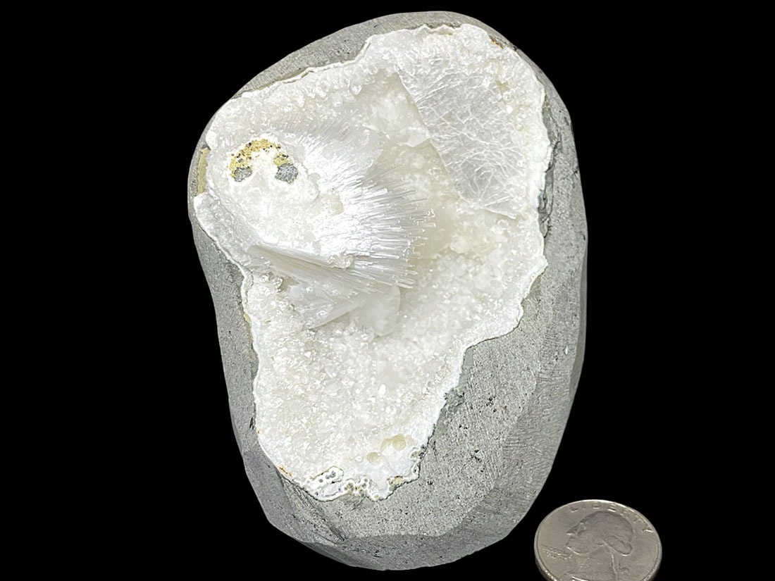 インド産スコレサイト (ジプサム 共生)