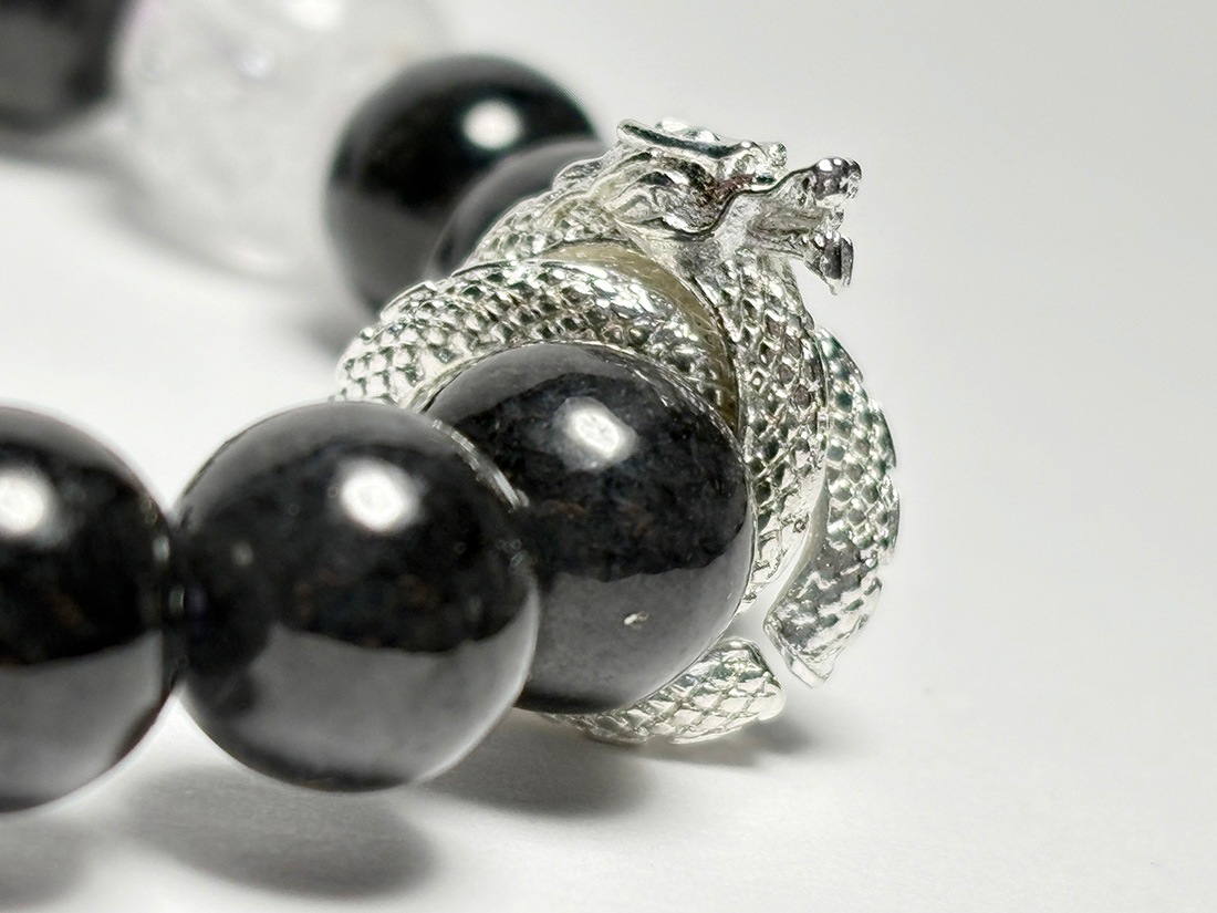 ぽっかぽか　開運絵画　❀黒曜石ブレスレット❀ ぽっかぽか様専用 開運絵画 ❀黒曜石ブレスレット❀