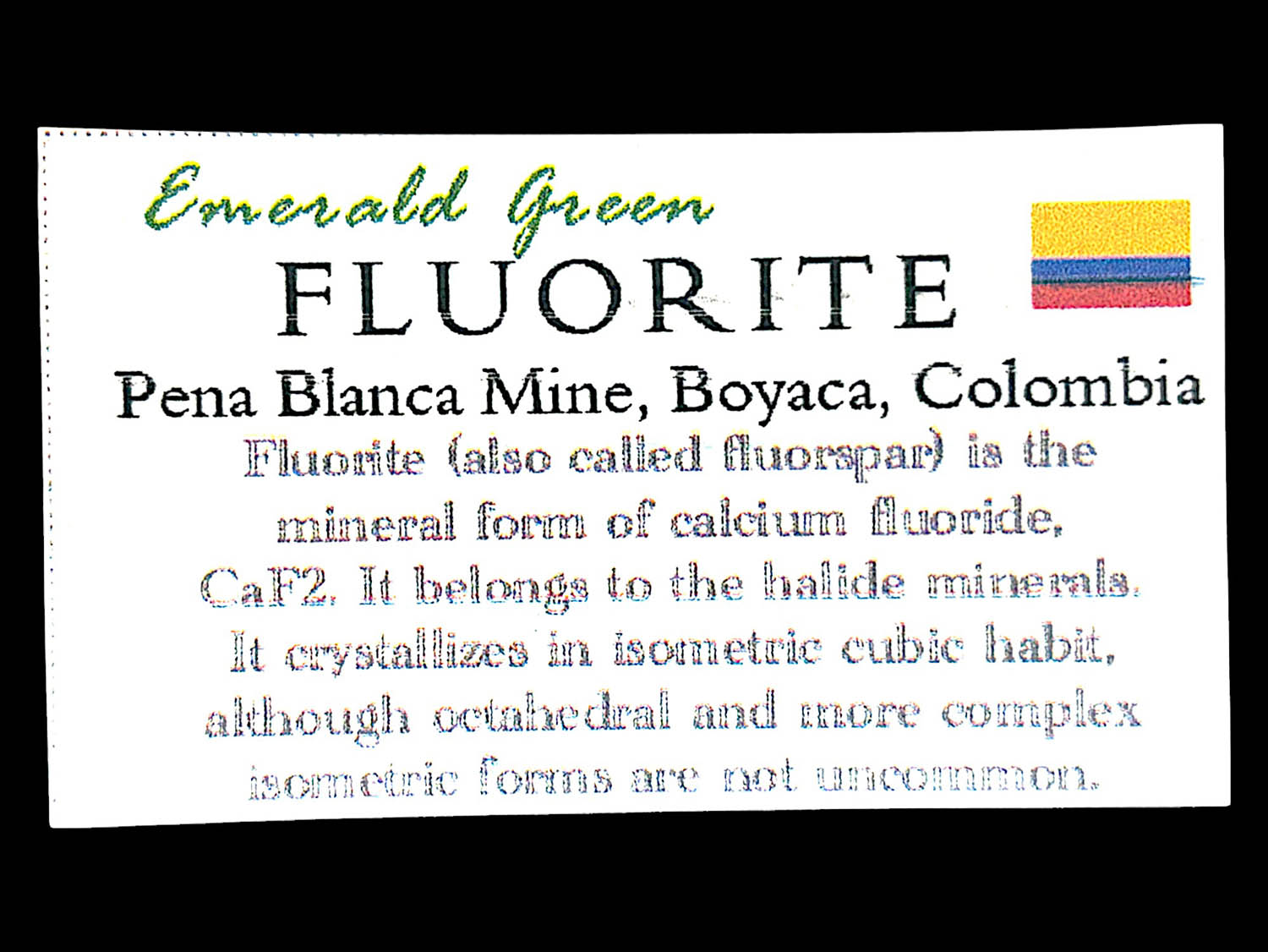 コロンビア ペーニャブランカ鉱山産 フローライト / fluorite ( 蛍石 )