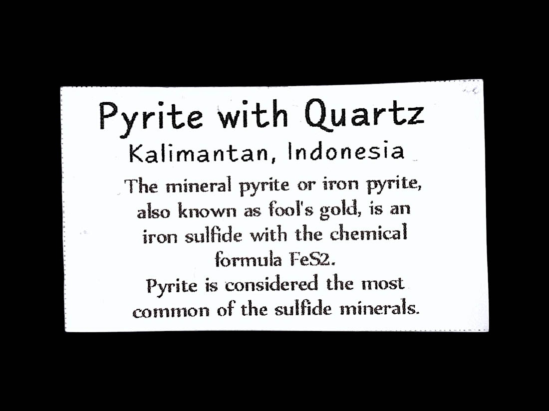 インドネシア産 パイライト with 水晶 クラスター / Pyrite with Quartz