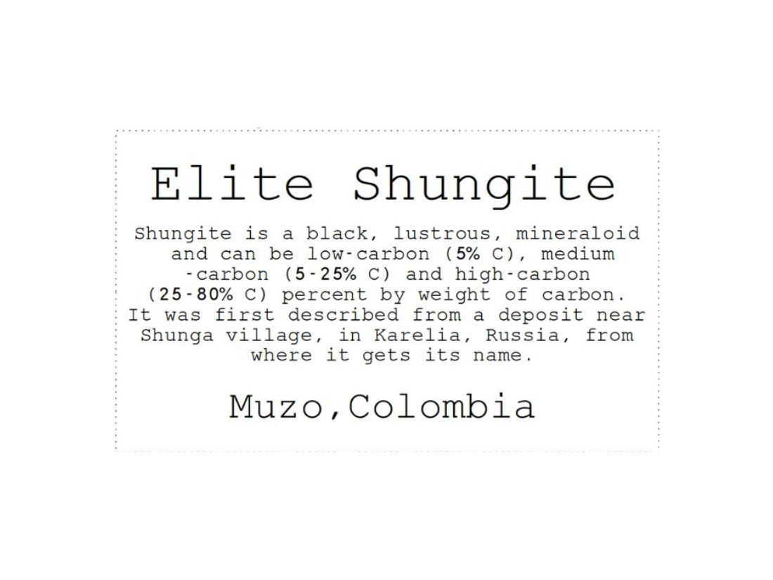 コロンビア産 エリート シュンガイト ラフ