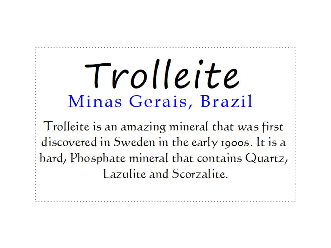 ブラジル産 トロレアイト ペンダントトップ / Trolleite Pendant
