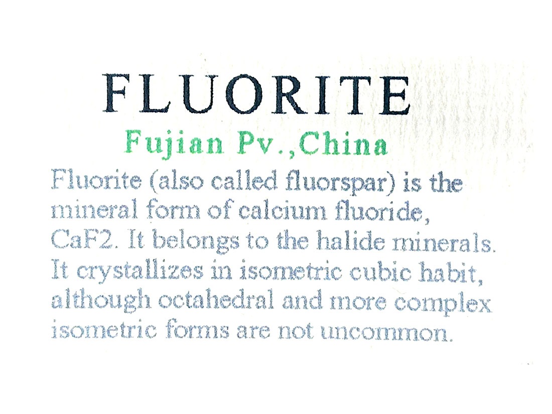 福建省産グリーンフローライト/Fluorite (蛍石)