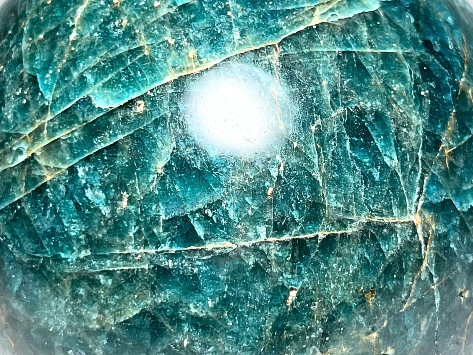 天然石　アパタイト マダガスカル産 ブルーアパタイト 83mm丸玉