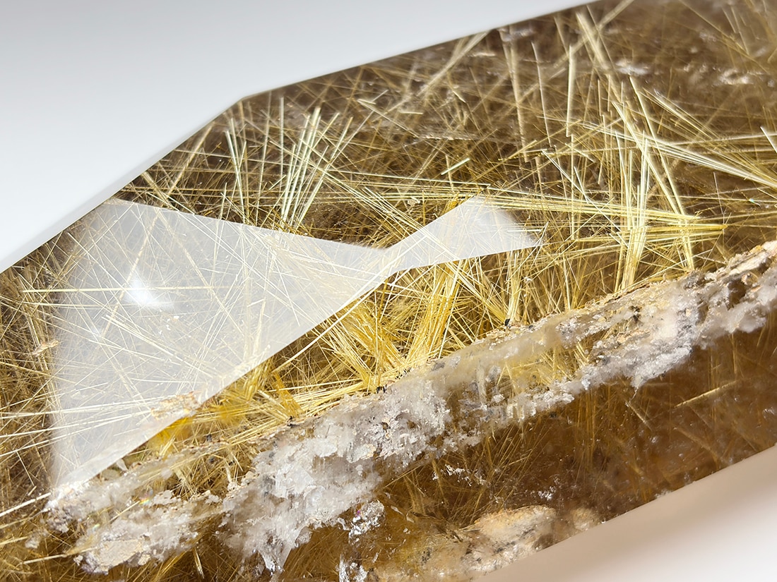 *金の綿毛* ルチルクォーツ ポリッシュ ブラジル産 ルチルクォーツ ポリッシュ / Rutilated Quartz