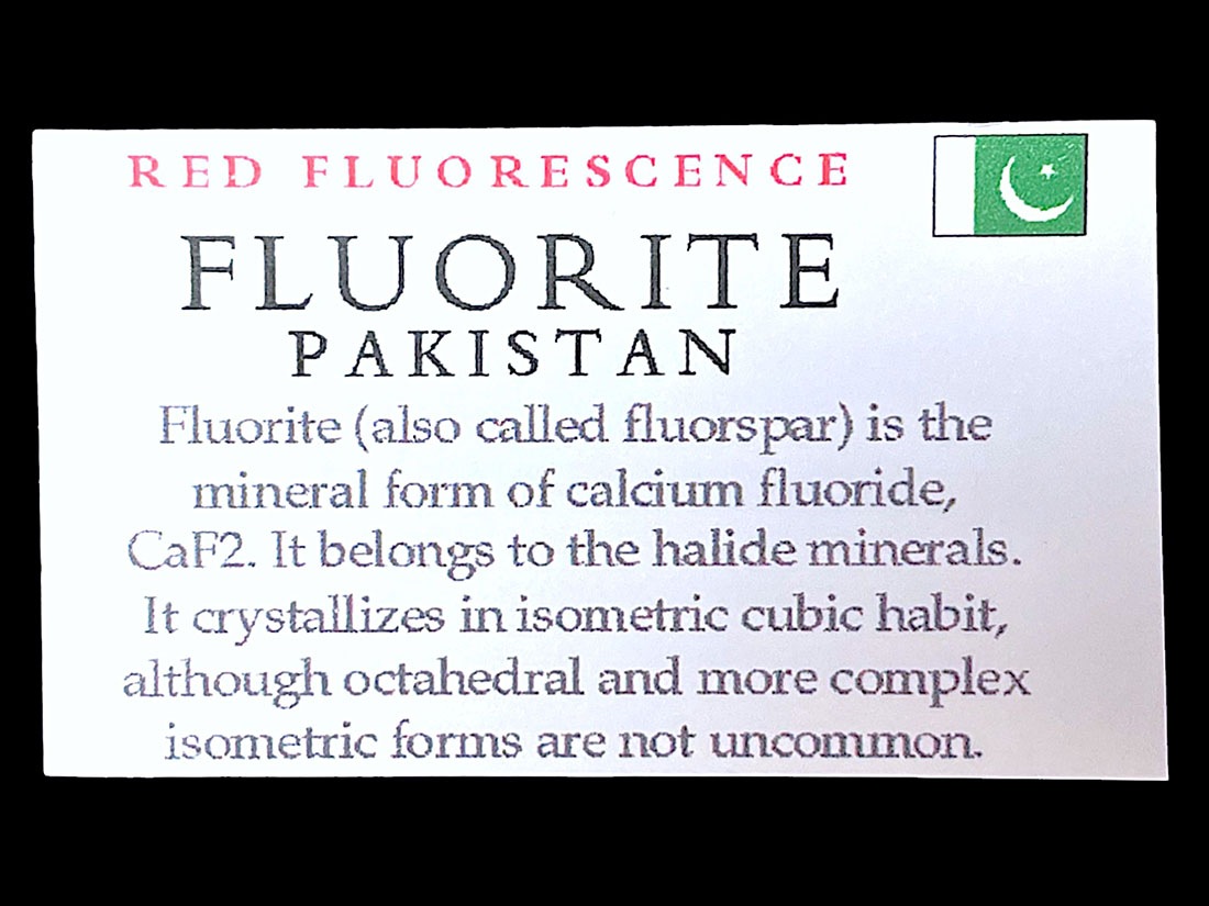 赤蛍光】パキスタン産 ディープブルー フローライト / Deep Blue Fluorite