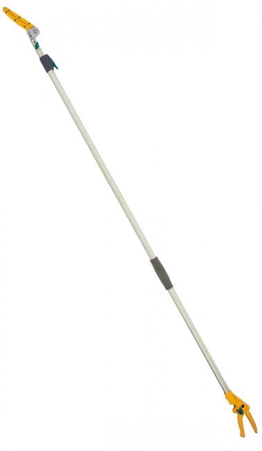 【2％引き】ムサシ 高枝切り鋏 ポールスリム2段式長刃 高枝切りバサミ 超軽量 伸縮 322 高枝切鋏 剪定鋏 園芸 ガーデニン