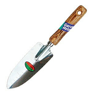 ステンレス木柄移植鏝(細)目盛付 Ｄ‐2 花 ガーデン DIY ガーデニング 用具 工具 スコップ シャベル 石黒金属