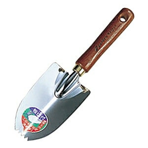 クローム 根切付補強移植鏝(太)目盛付 Ｇ‐1Ｗ 花 ガーデン DIY ガーデニング 用具 工具 スコップ シャベル 石黒金属