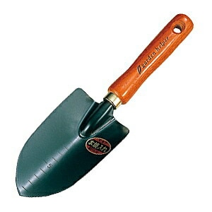 グリーン 焼入移植鏝(太)目盛付 Ｂ‐10 花 ガーデン DIY ガーデニング 用具 工具 スコップ シャベル 石黒金属 燕三条