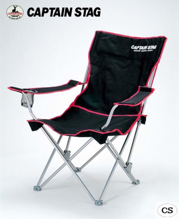 CAPTAIN STAG キャプテンスタッグ ジュール リクライニングラウンジチェア(ブラック) M-3864 キャンプ アウトドア 屋外 野外 おしゃれ バーベキュー レジャー ピクニック 海 山 パール金属