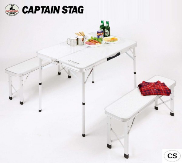 CAPTAIN STAG キャプテンスタッグ ラフォーレ ベンチインテーブルセット UC-0005 キャンプ アウトドア 屋外 野外 おしゃれ バーベキュー レジャー ピクニック 海 山 パール金属