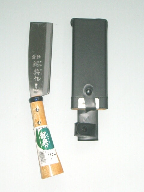 C-1 150mm鋼付鞘鉈（片刃） 鋼典 かねのり カネノリ 五十嵐刃物工業 園芸 ガーデニング 剪定 ナタ 鉈 なた 切る 削る 割る アウトドア キャンプ 燕三条