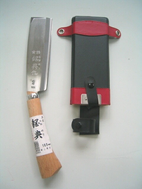 C-15 165mm鋼付高級鞘鉈（片刃） 鋼典 かねのり カネノリ 五十嵐刃物工業 園芸 ガーデニング 剪定 ナタ 鉈 なた 切る 削る 割る アウトドア キャンプ 燕三条