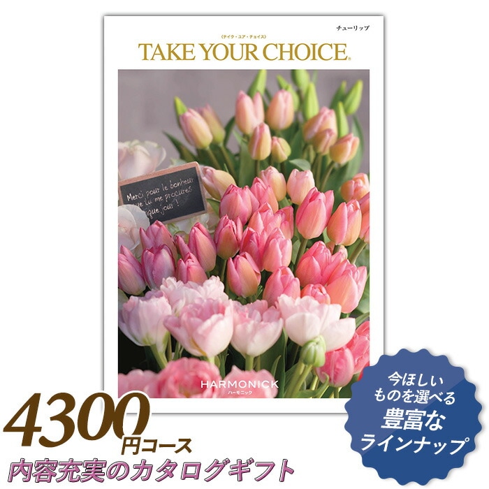 カタログギフト ｢テイク・ユア・チョイス｣ 4,300円コース 敬老の日 おしゃれ 出産内祝い 内祝い 引き出物 香典返し 快気祝い 結婚祝い 引出物 内祝 引っ越し 引越し お返し お祝いギフトカタログ グルメカタログギフト ハーモニック