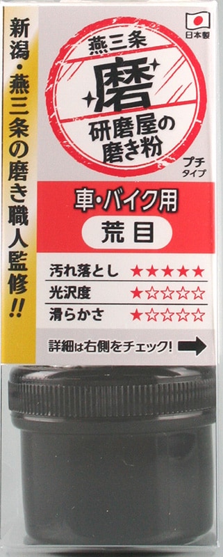 研磨屋の磨き粉 車・バイク用 荒目♯1500 MPM-1 ハインズワーク／金属パーツの汚れ落とし、水垢除去、下地作り 燕三条