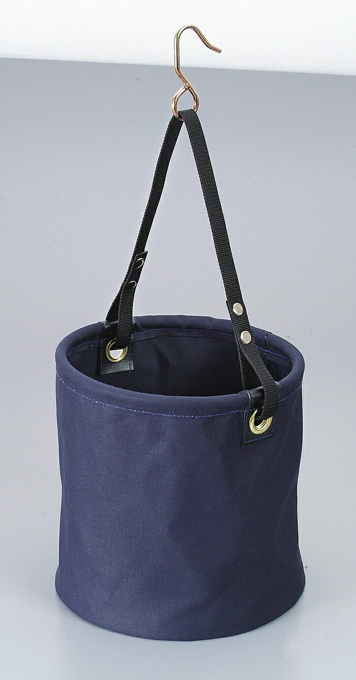 10号（紺）底板付き電工用バケツ 直径24cm×高さ24cm フック付き（KB-05