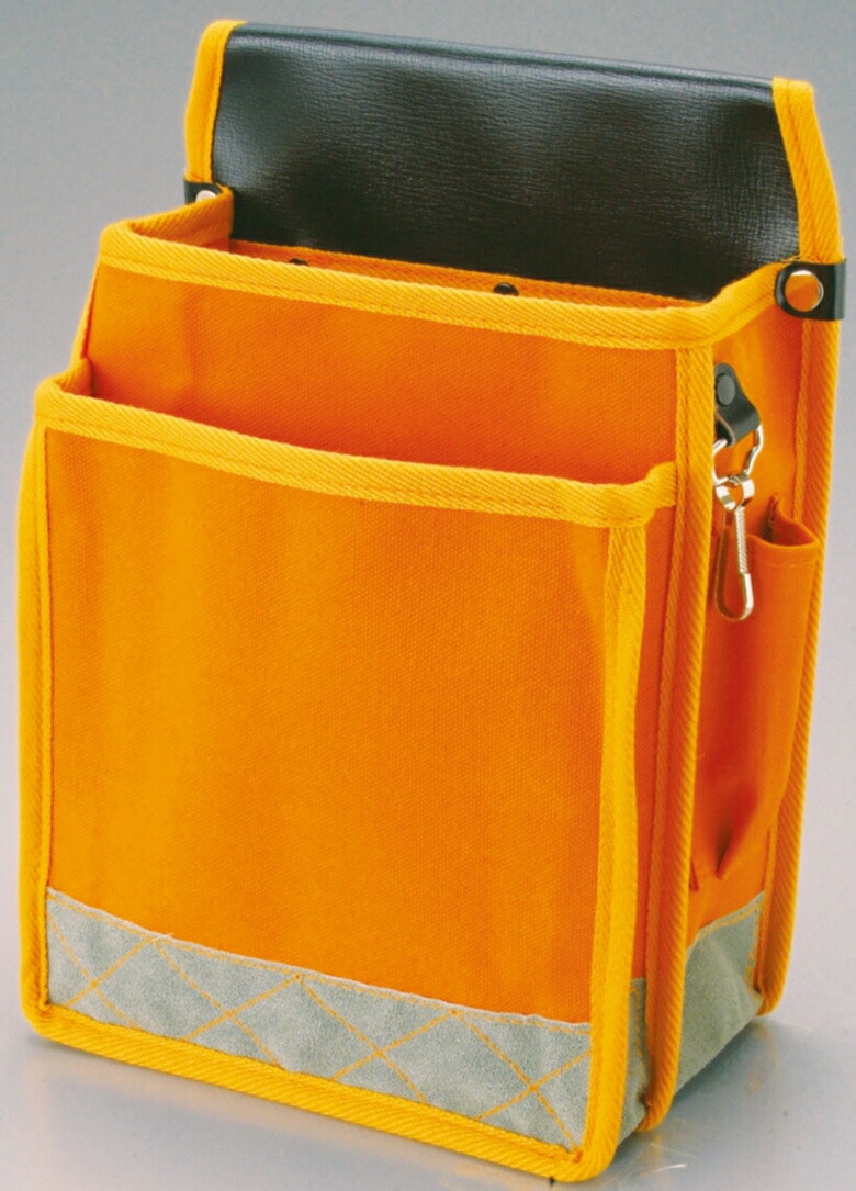 【納期約3ヶ月】 送電工事向け電工用腰袋デラックスタイプ 6号防水 オレンジ（KC-18DXBOR）  ガーデニング DIY 道具 工具 ツール  大工 外仕事 工事 現場 職人 コヅチ 燕三条