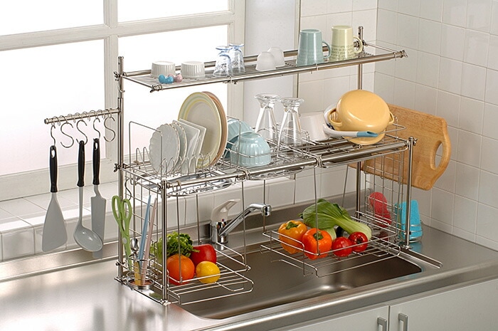 キチンとキッチン収納3段切り替え式 （下段オプション付）（KS-2717） キッチン用品 台所用品 キッチンツール 料理 手作り 杉山金属 日本製 国産 燕三条