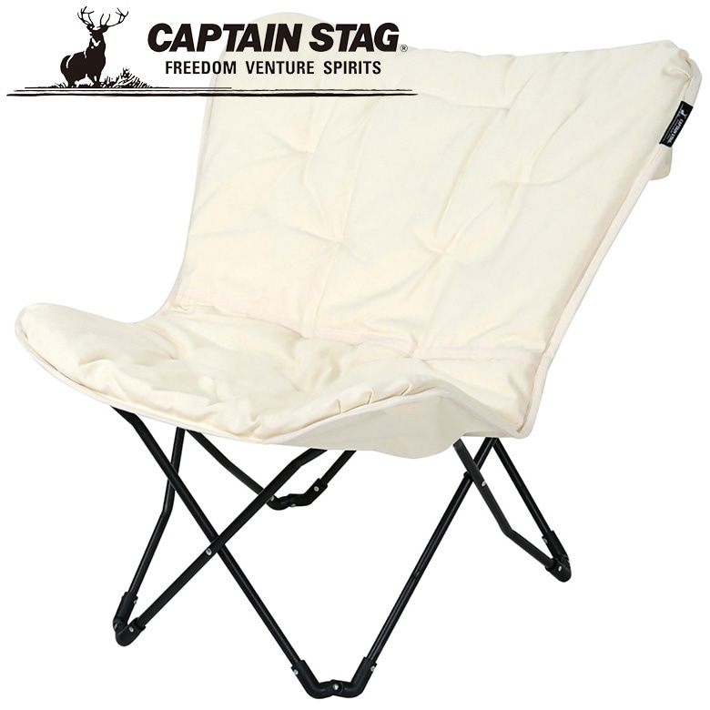 CSクラシックス リラックスクッションチェア アウトドア・キャンプ用品 キャプテンスタッグ CAPTAIN STAG 屋外 レジャーソロキャンプ バーベキュー パール金属