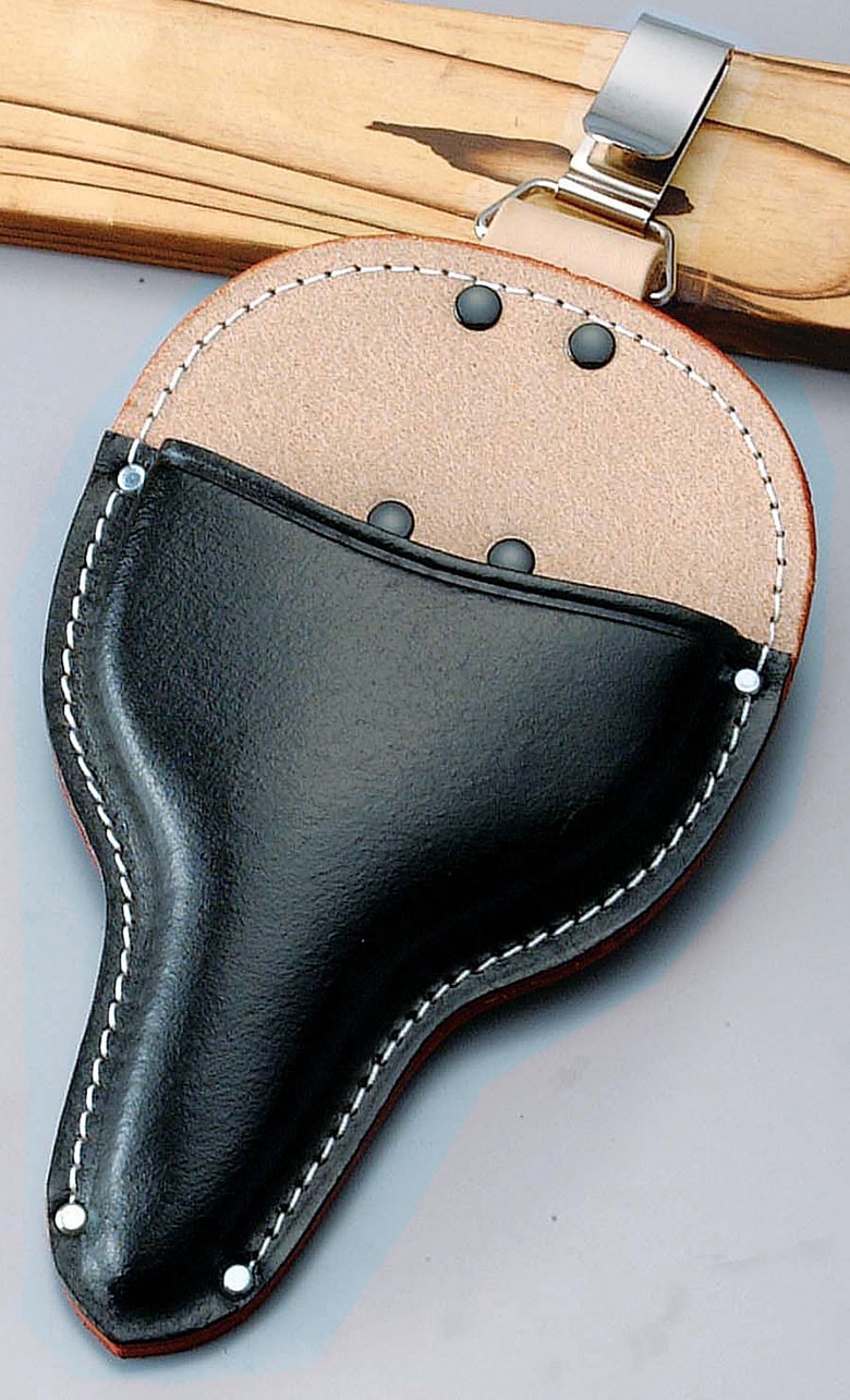 黒床皮 大久保鋏ケース フック式 型押 SO-11F ガーデニング DIY 道具 工具 ツール  大工 外仕事 工事 現場 職人 燕三条 コヅチ