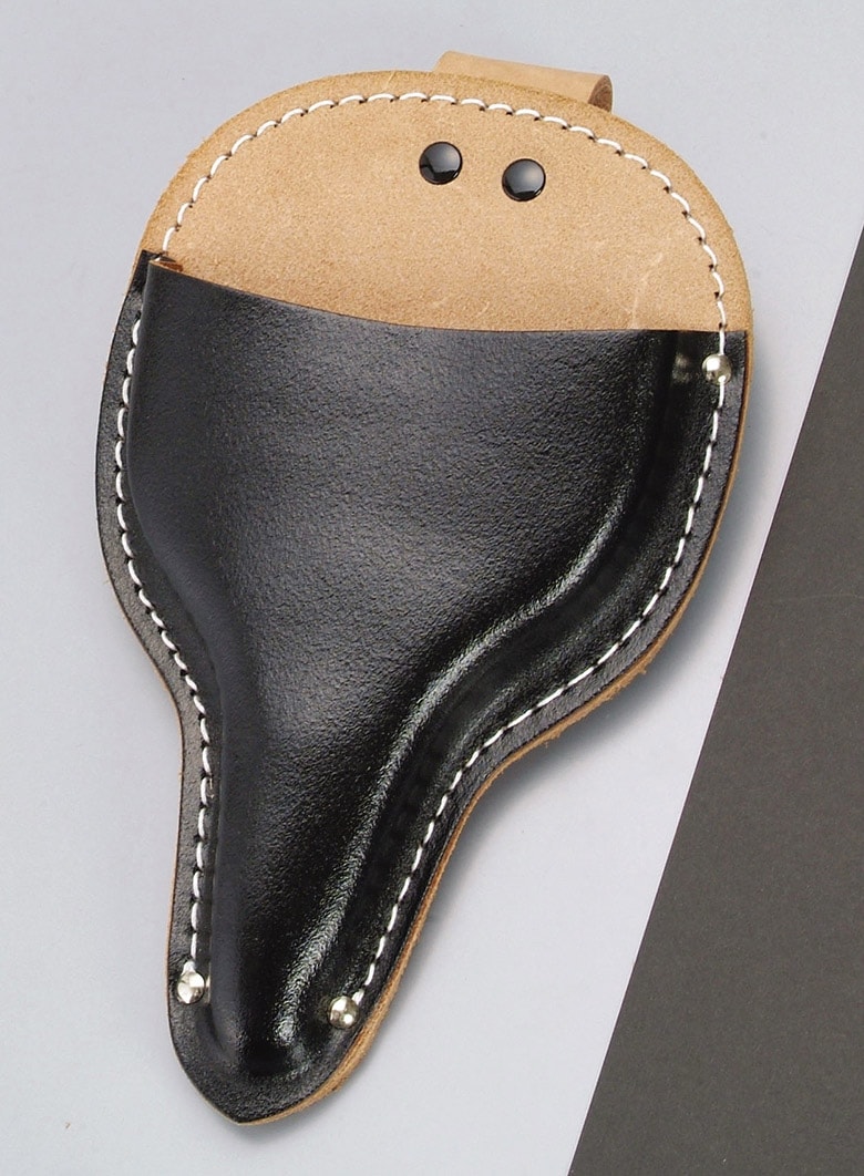 黒床皮 大久保鋏ケース スライドフック ボタン式 型押 SO-11R ガーデニング DIY 道具 工具 ツール  大工 外仕事 工事 現場 職人 燕三条 コヅチ