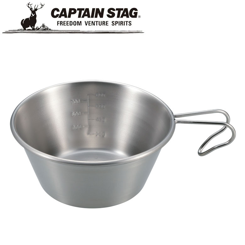ステンレス ビッグシェラカップ1．0L 螺旋仕上 アウトドア・キャンプ用品 キャプテンスタッグ CAPTAIN STAG 屋外 レジャーソロキャンプ バーベキュー 正規品取扱店 パール金属