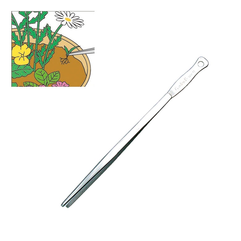 【メール便】草抜き ピンセット（ステンレス） CG-8 ガーデンヘルパー(GardenHelper) 草刈り 除草 草取り 雑草取り ガーデニング用品 園芸用品 庭園 収穫 農業 緑 花 ガーデンファニチャー 石黒金属