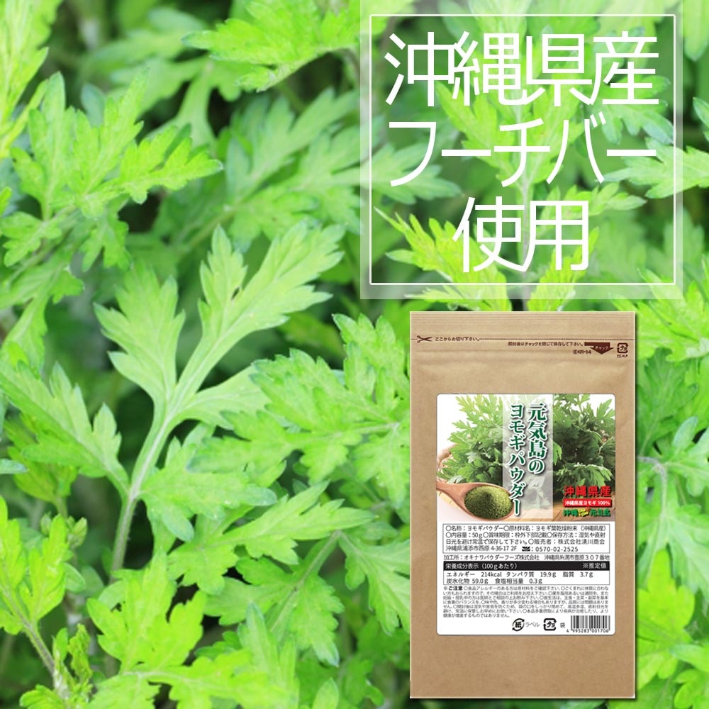 沖縄県産100％ フーチバー琉球ヨモギパウダー無農薬 余計なものは一切