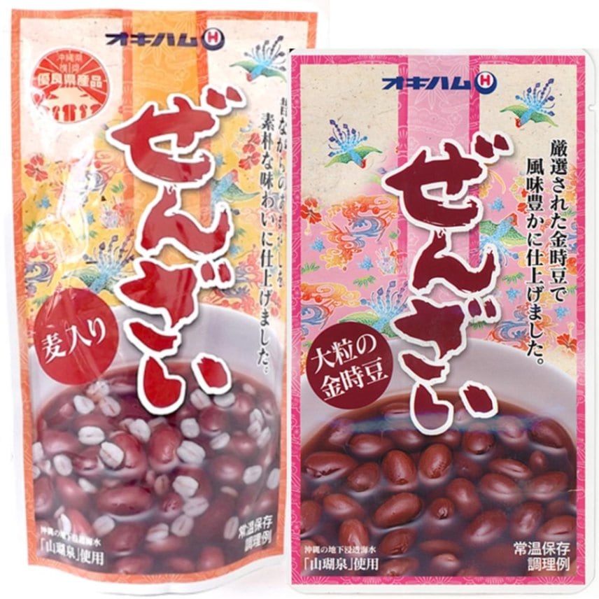 オキハム ぜんざい180g 全2種(金時豆ぜんざい 麦入りぜんざい)