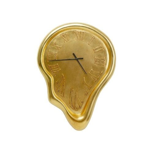 53519 Wall Clock Big Drop Gold 92x127cm