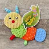 【オモチャ・キャタピーベイビーティーザー】噛む場所によって堅さが違うミニオモチャ。小型犬向き